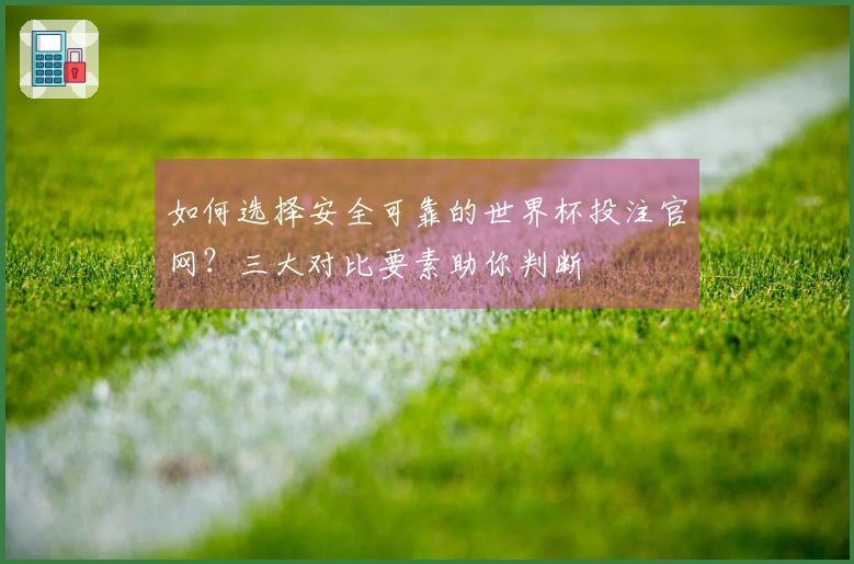 如何选择安全可靠的世界杯投注官网？三大对比要素助你判断
